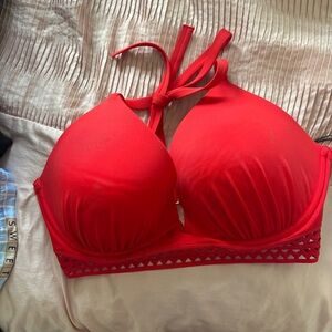 Shade Shore  36DD Red Halter Bikini Top